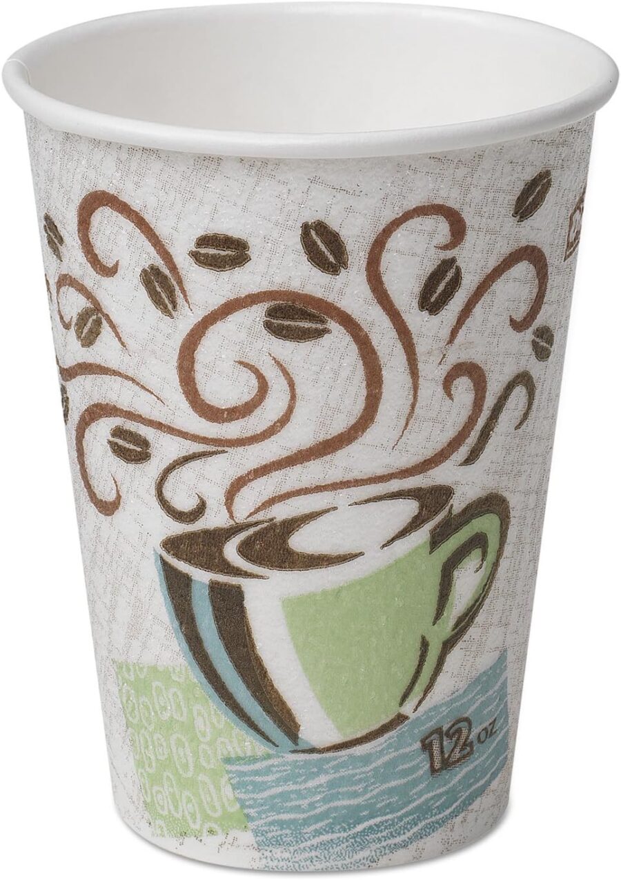 Hot Cups, Paper, 16oz, Coffee Dreams Design, 50/Pack