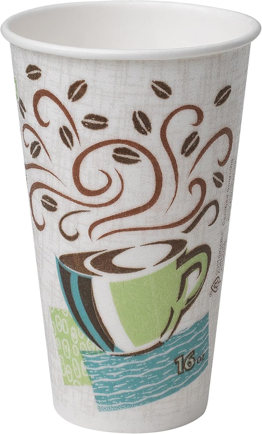 Hot Cups, Paper, 16oz, Coffee Dreams Design, 50/Pack - Image 2